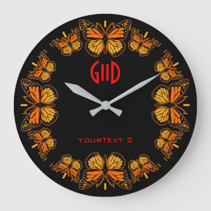 Grande Horloge Ronde Monarch Butterfly Dial on a