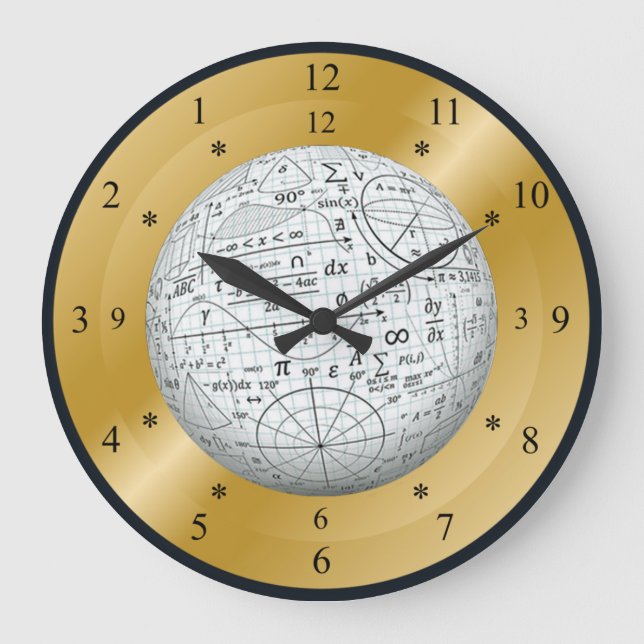 Grande Horloge Ronde Monde Mathématique Du Temps Voyage ~ (Recto)