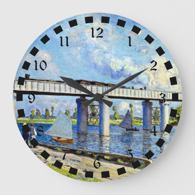 Grande Horloge Ronde Monet - Pont ferroviaire à Argenteuill (Recto)