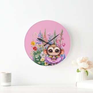 Grande Horloge Ronde Monkey Ballerina