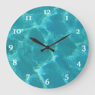 Grande Horloge Ronde Montre bleu turquoise