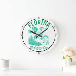 Grande Horloge Ronde Montre de l'État Sunshine de Floride