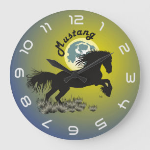 Grande Horloge Ronde Montre Mustang