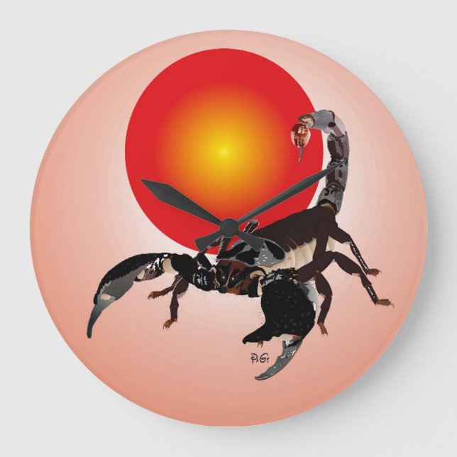 Grande Horloge Ronde Montre scorpion (Recto)