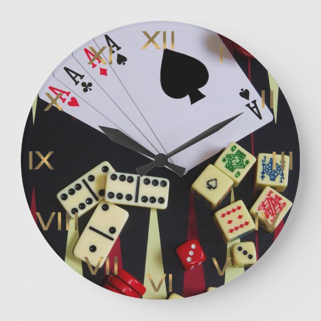Grande Horloge Ronde Morceaux de jeu de casino (Recto)