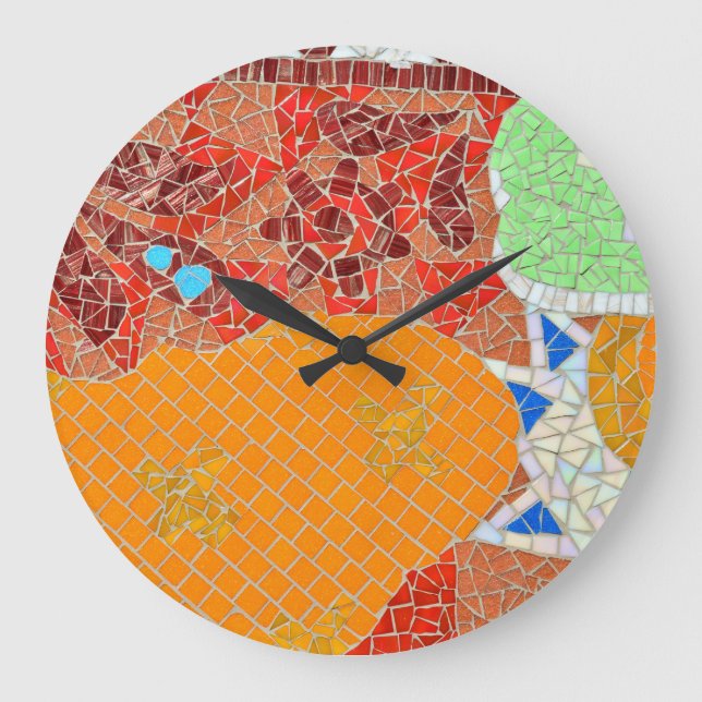 Grande Horloge Ronde mosaic tities faibroes pieces hone puzzle col (Recto)