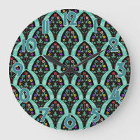 Mosaïque vintage de fan de fleur d'art déco