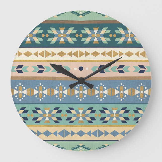 Grande Horloge Ronde Motif indien extérieur d'étape | de Geo (Recto)