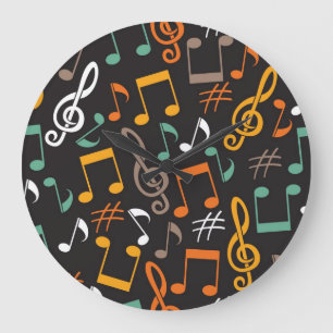 Grande Horloge Ronde Motif musical