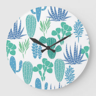 Grande Horloge Ronde motif plante
