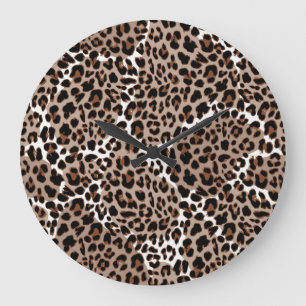 Grande Horloge Ronde motif poster de animal