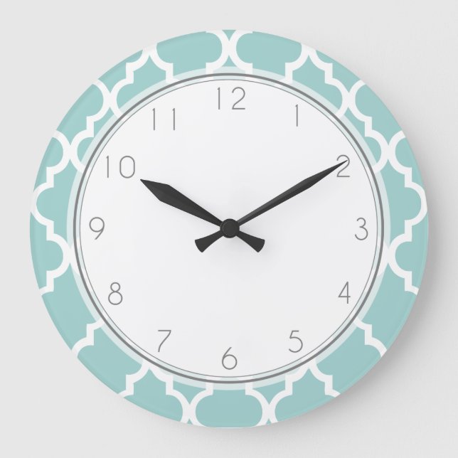Grande Horloge Ronde Motif Quatrefoil Mint (Recto)