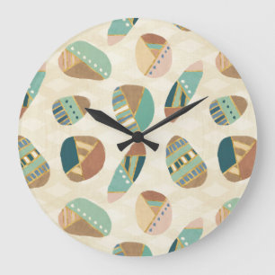Grande Horloge Ronde Motif turquoise extérieur d'étape   de Geo