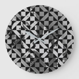 Grande Horloge Ronde Motifs d'aquarelle 5