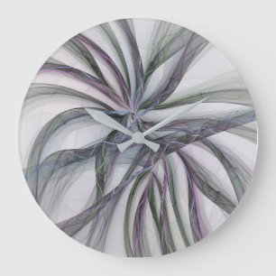 Grande Horloge Ronde Motions Filigree Moderne Abstrait pivotant Fractal