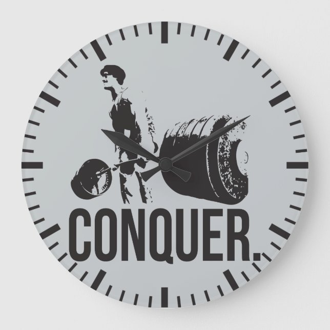 Grande Horloge Ronde Motivation "Body building" - Conquérir (Recto)