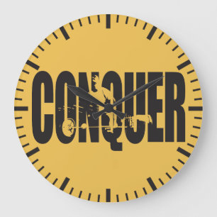 Grande Horloge Ronde Motivation Bodybuilding - Conquérir