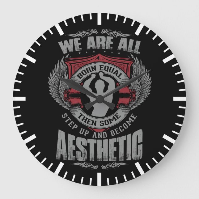 Grande Horloge Ronde Motivation Physique - Esthétique - Pas à pas - Zyz (Recto)