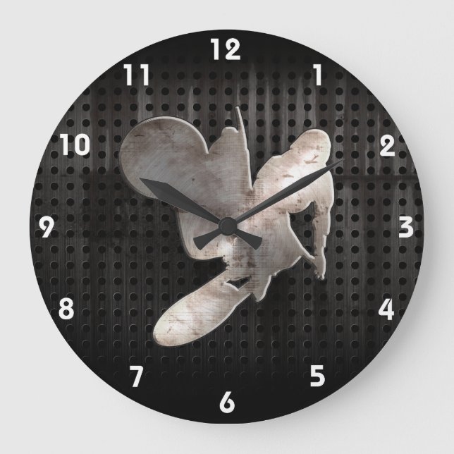 Grande Horloge Ronde Motocross Whip; Cool Black (Recto)