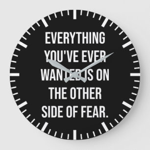 Grande Horloge Ronde Mots Inspirants - Motivationnel
