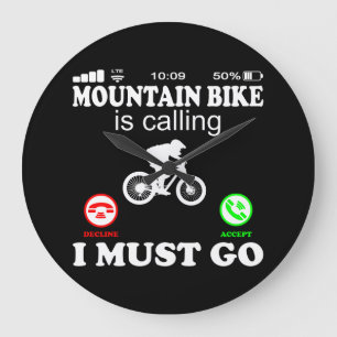 Grande Horloge Ronde Mountain Bike is Calling Funny Telefone for Mount