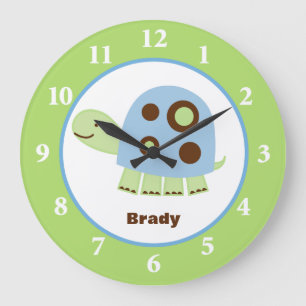 Grande Horloge Ronde Mr. Pond Turtle Custom Wall Clock