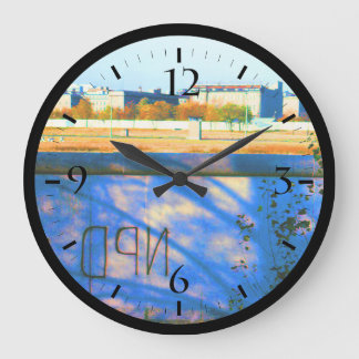 Grande Horloge Ronde Mur Berlin Allemagne vintage