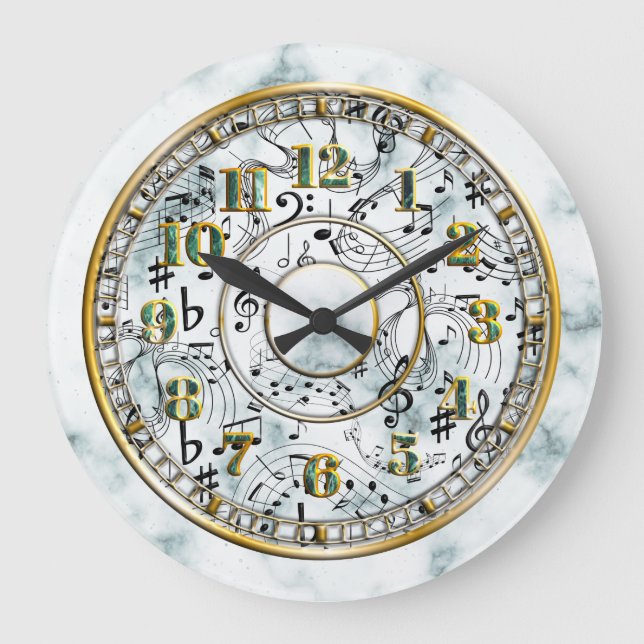 Grande Horloge Ronde Music, notes musicales (Recto)