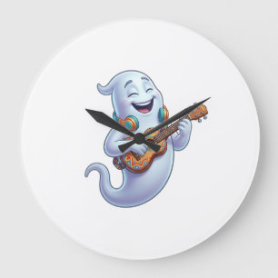 Grande Horloge Ronde Musique de fantôme effrayant Art musical d'Hallowe