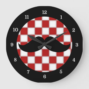 Grande Horloge Ronde Mustache Clock