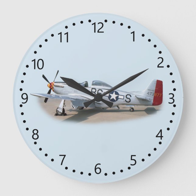 Grande Horloge Ronde Mustang P-51D (Recto)