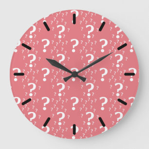 Grande Horloge Ronde Mystère question marque énigme puzzle corail