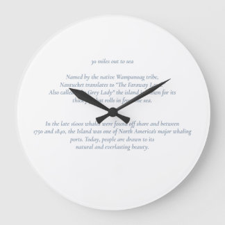 Grande Horloge Ronde Nantucket 30 miles à l'horloge murale de mer