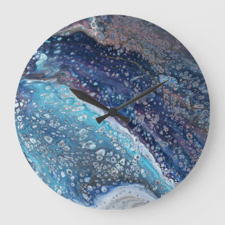 Grande Horloge Ronde Natural Attraction 2 Blue Geode Wall Clock