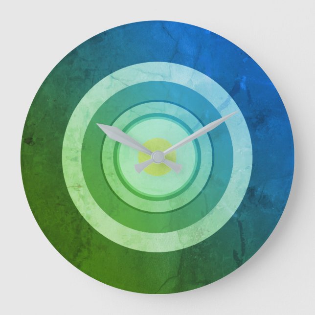 Grande Horloge Ronde Nature Abstrait Shabby COOL Rustique tendance mode (Recto)