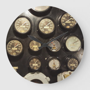 Grande Horloge Ronde Navy engine room clock