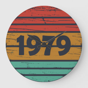 Grande Horloge Ronde Né en 1979 cadeau d'anniversaire vintage