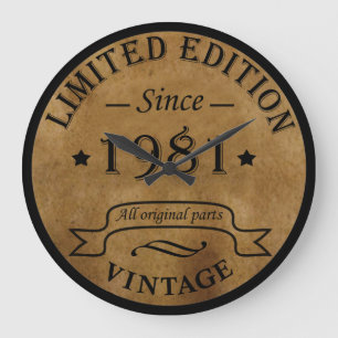 Grande Horloge Ronde Né en 1981 anniversaire vintage
