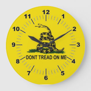Grande Horloge Ronde Ne me touchez pas (drapeau de Gadsden)