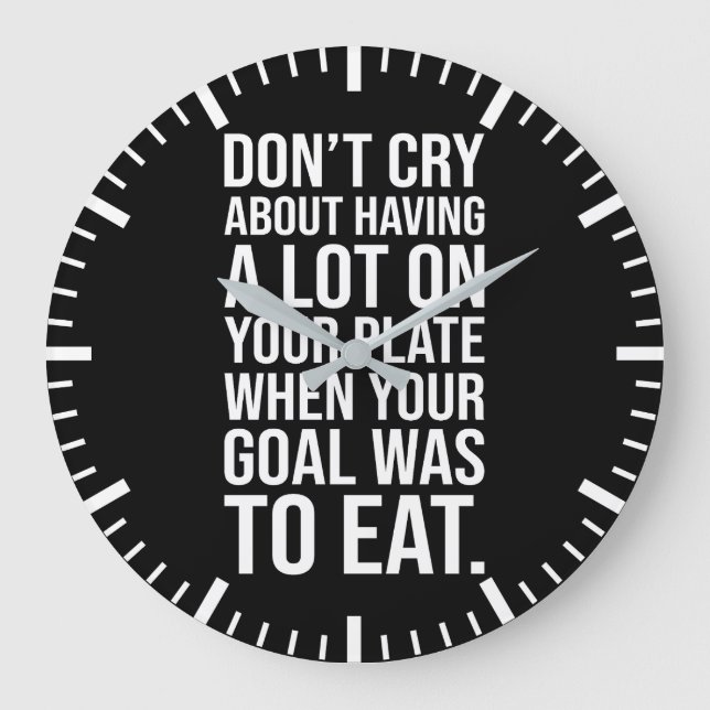 Grande Horloge Ronde Ne pleure pas - La motivation du succès (Recto)