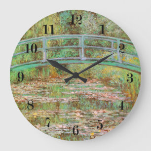 Grande Horloge Ronde Nénuphars et beaux-arts japonais de Monet de pont