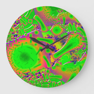 Grande Horloge Ronde Neon Dichroic Psychedelic