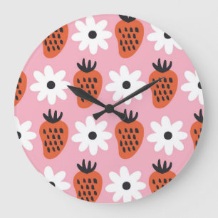 Grande Horloge Ronde néon or, lumières abstraites colorées.