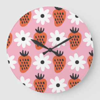 Grande Horloge Ronde néon or, lumières abstraites colorées.