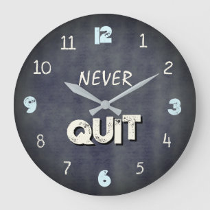 Grande Horloge Ronde Never Quit Industrial Gym