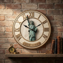 New York Statue of Liberty Cream and Gold