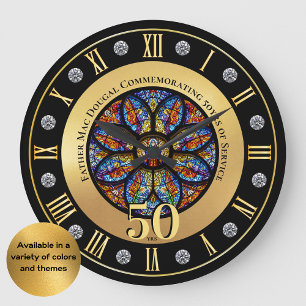 Grande Horloge Ronde N'IMPORTE QUEL Anniversaire d'Ordination Personnal
