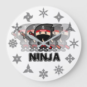 Grande Horloge Ronde Ninja Boy
