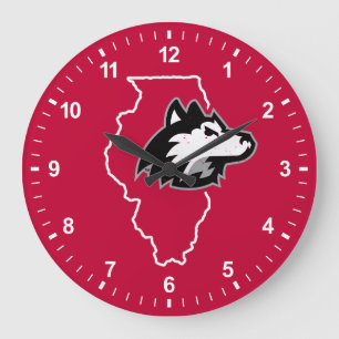 Grande Horloge Ronde NIU Huskies State Love