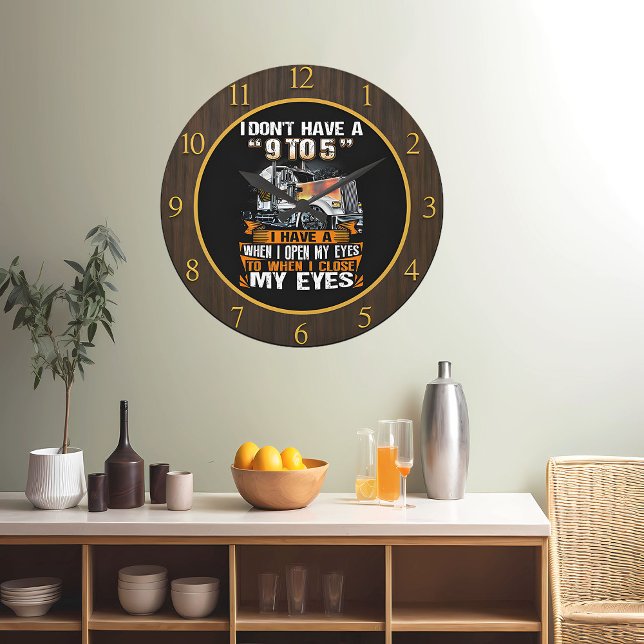Grande Horloge Ronde "No 9-to-5" du camion dédié (Créateur téléchargé)